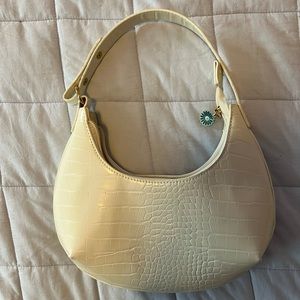 Urban Outfitters White Baguette Bag with Daisy
